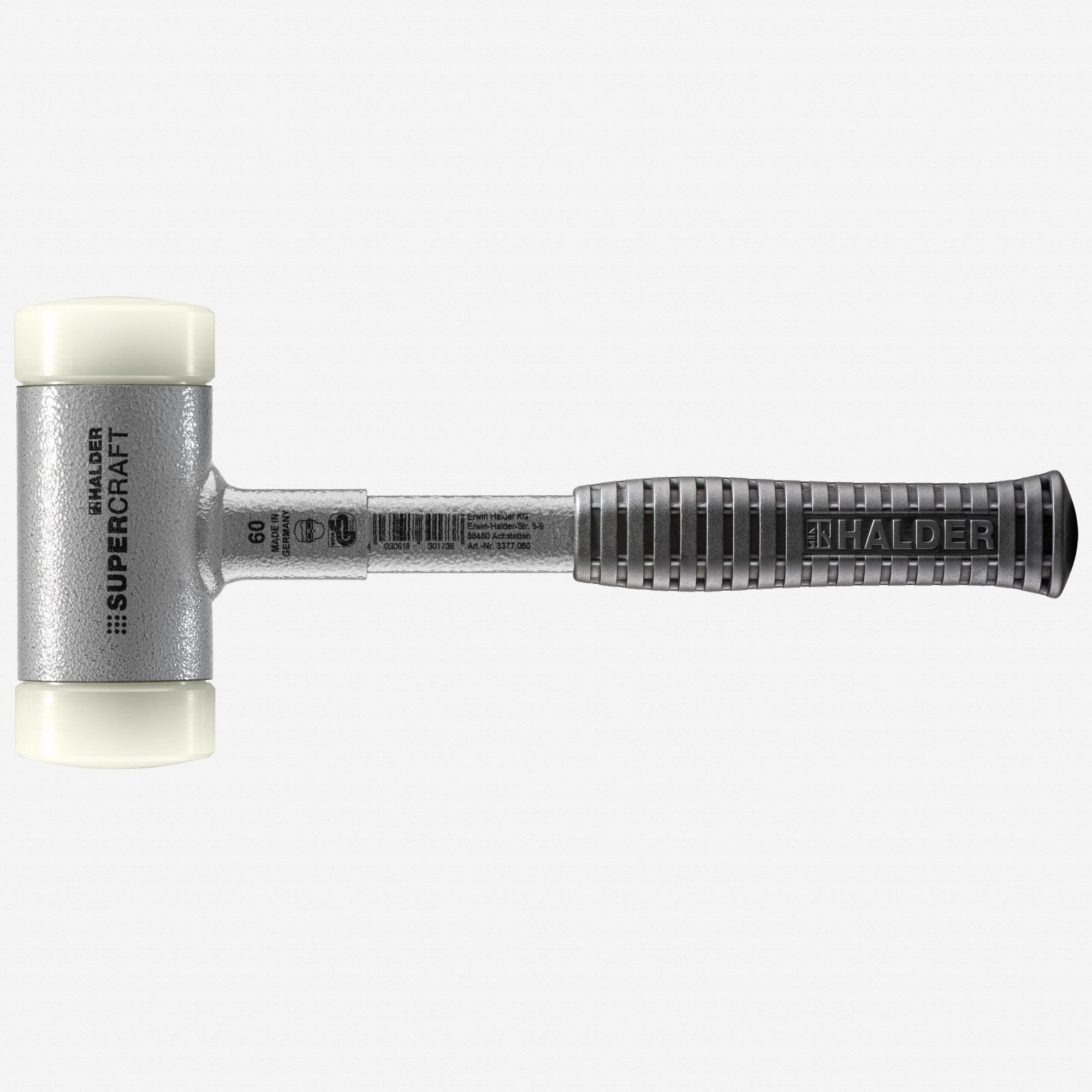 Halder Supercraft Dead Blow, Non-Rebounding Mallet with Nylon Face Inserts and Steel Housing, 2.36" / 61.73 oz.