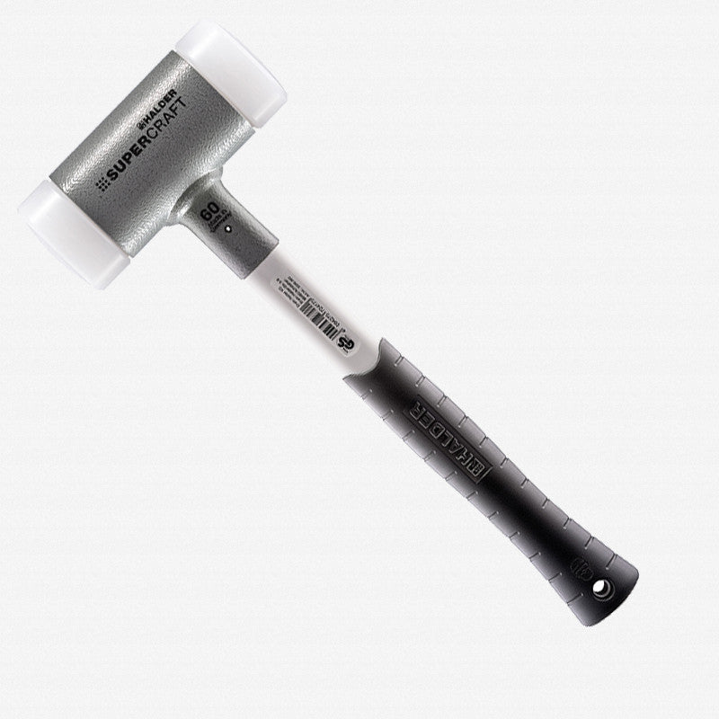 Halder Supercraft Dead Blow, Non-Rebounding Mallet with Nylon Face Inserts and Steel Housing, Fiberglass Handle, 2.36" / 56.44 oz.