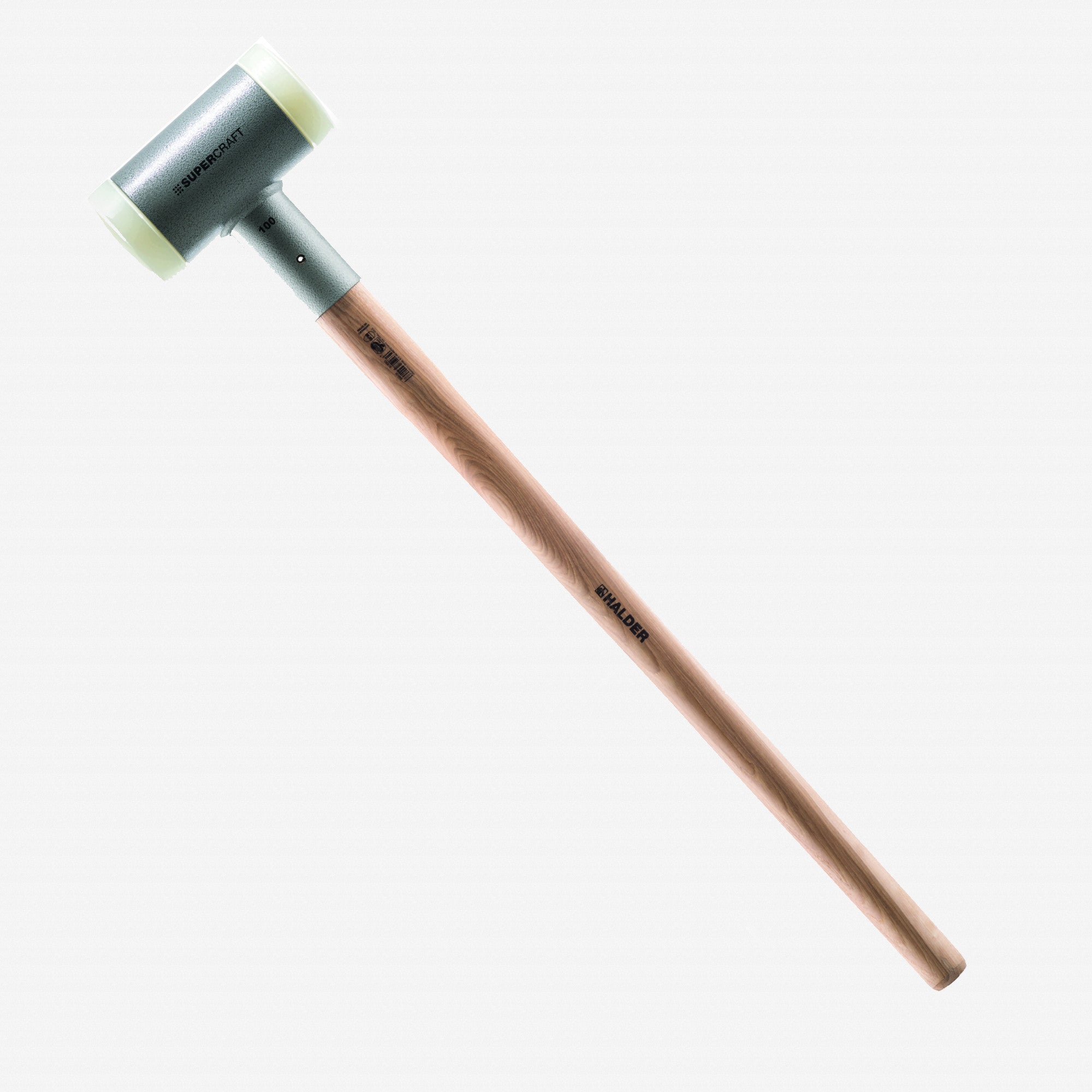 Halder Supercraft Dead Blow, Non-Rebounding Sledgehammer with Nylon Face Inserts and Steel Housing, 3.15" / 155.56 oz.
