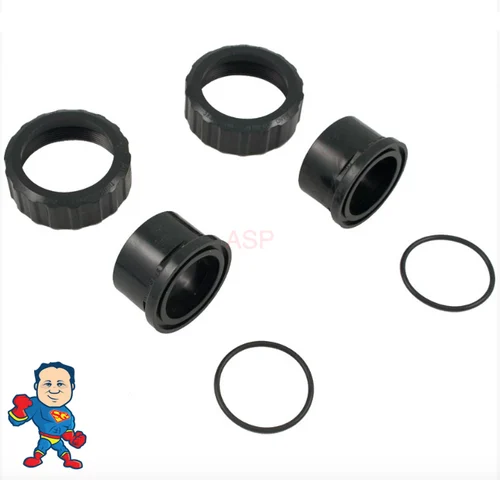 Hayward SP1500 Pump Union Set (2) – 2″ Threaded x 1-1/2″ Slip or 2″ Spigot – CL200/CL220 Compatible