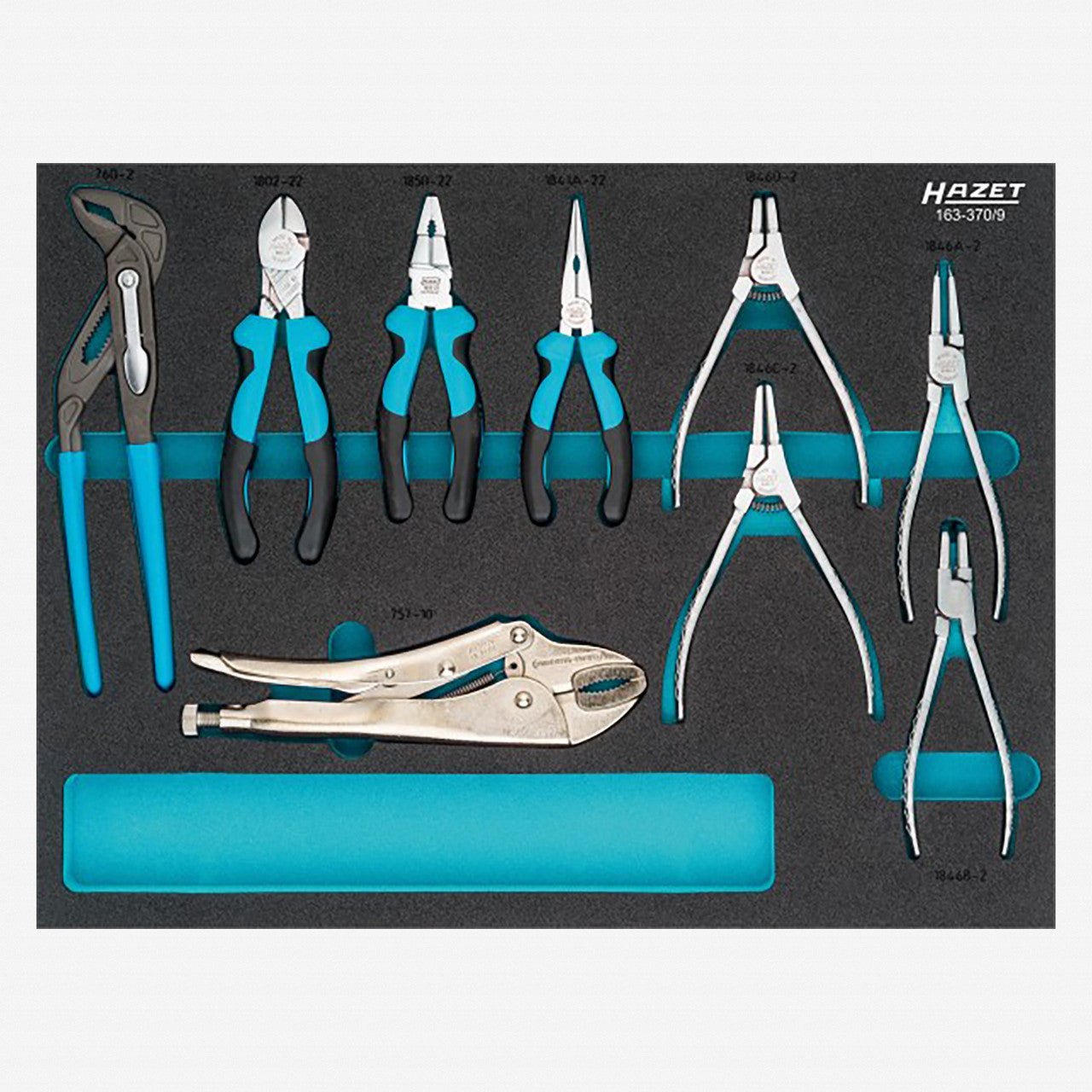 Hazet 163-370/9 Pliers Set, 9 Pieces