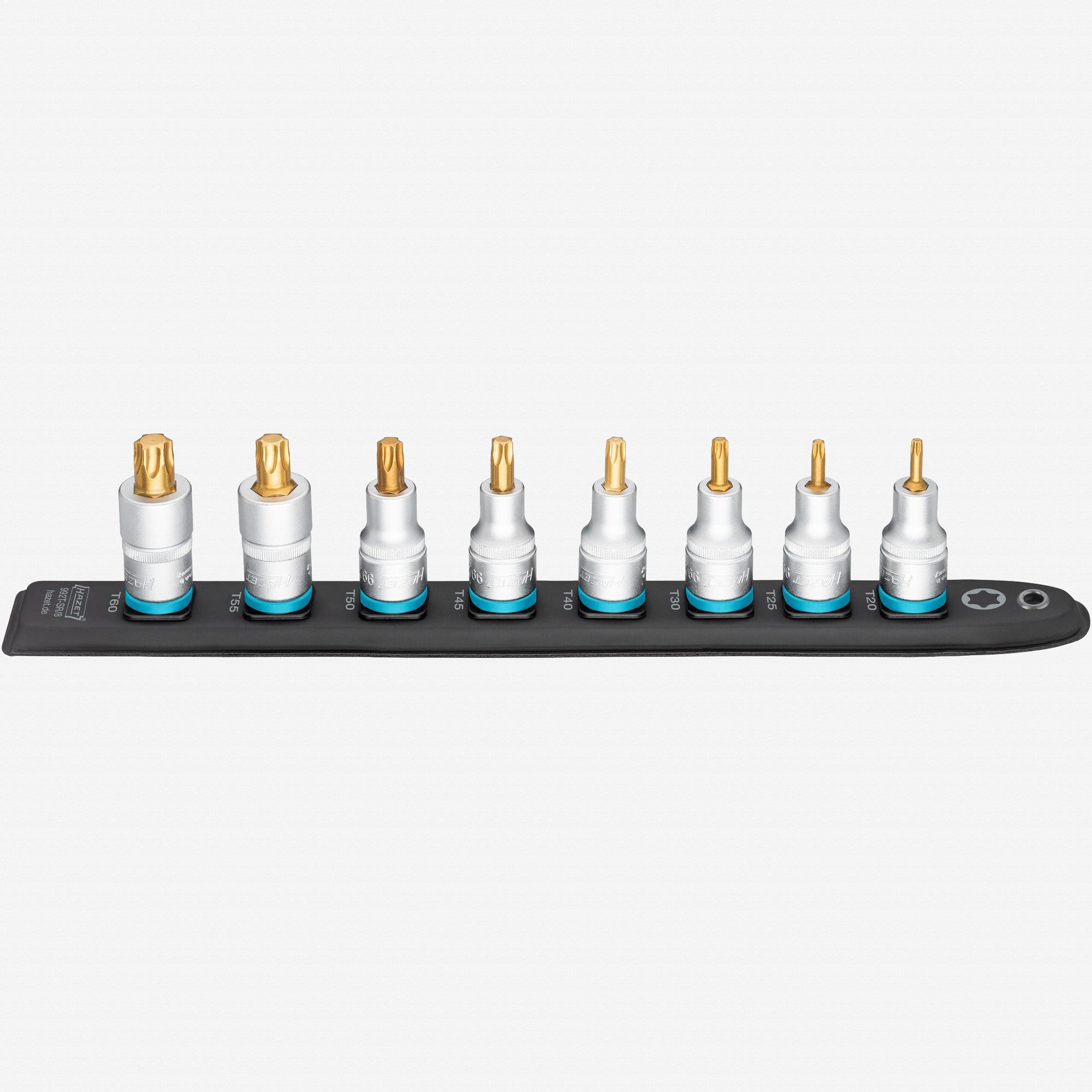 Hazet 992T-SR/8 SmartRail 1/2" TORX Bit Socket Set, 8 Pieces