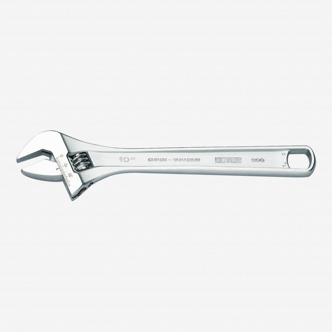 Heyco Adjustable 10" Wrench, Chrome