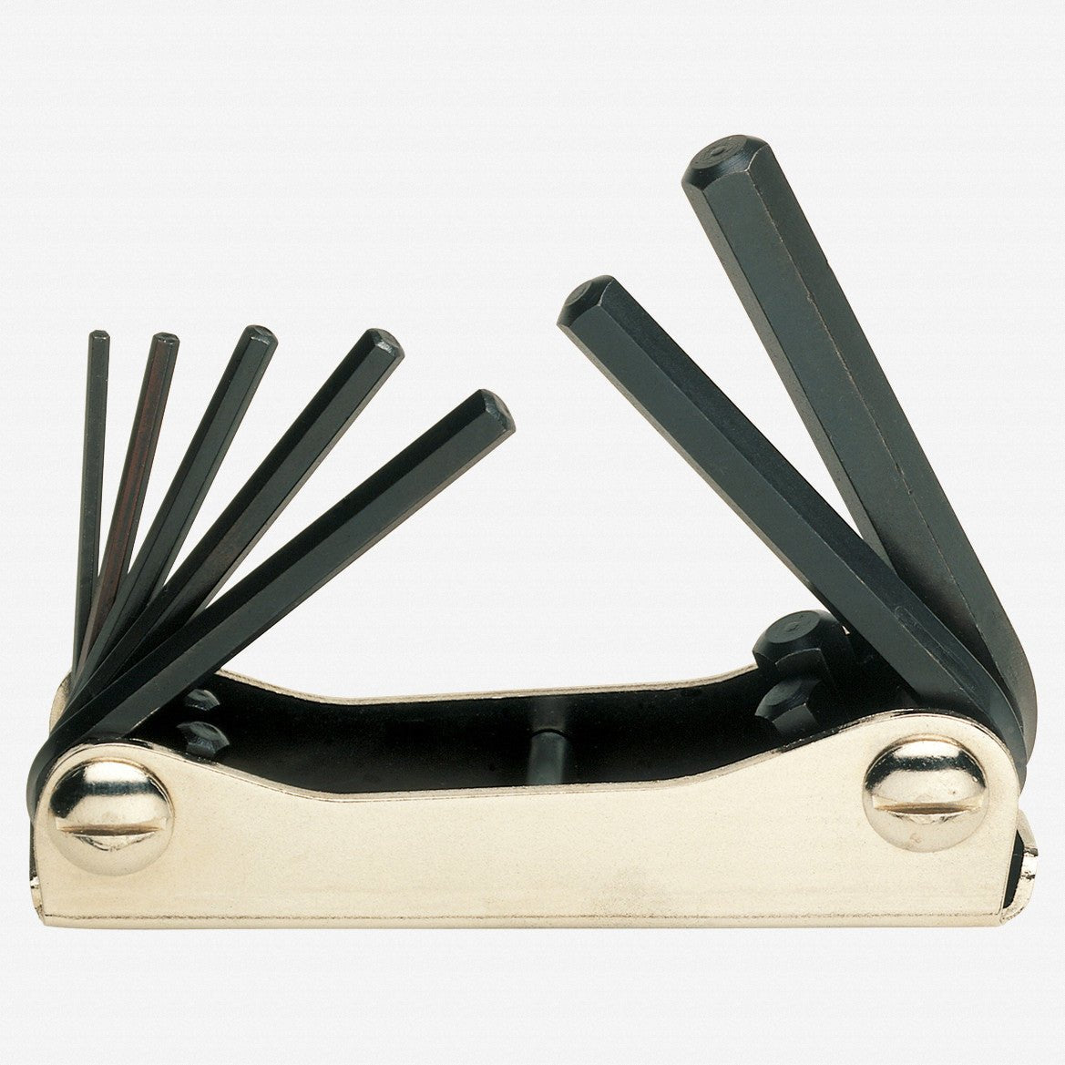 Heyco Hex Metric L-key Folding Set in Metal Holder, 7 Pieces