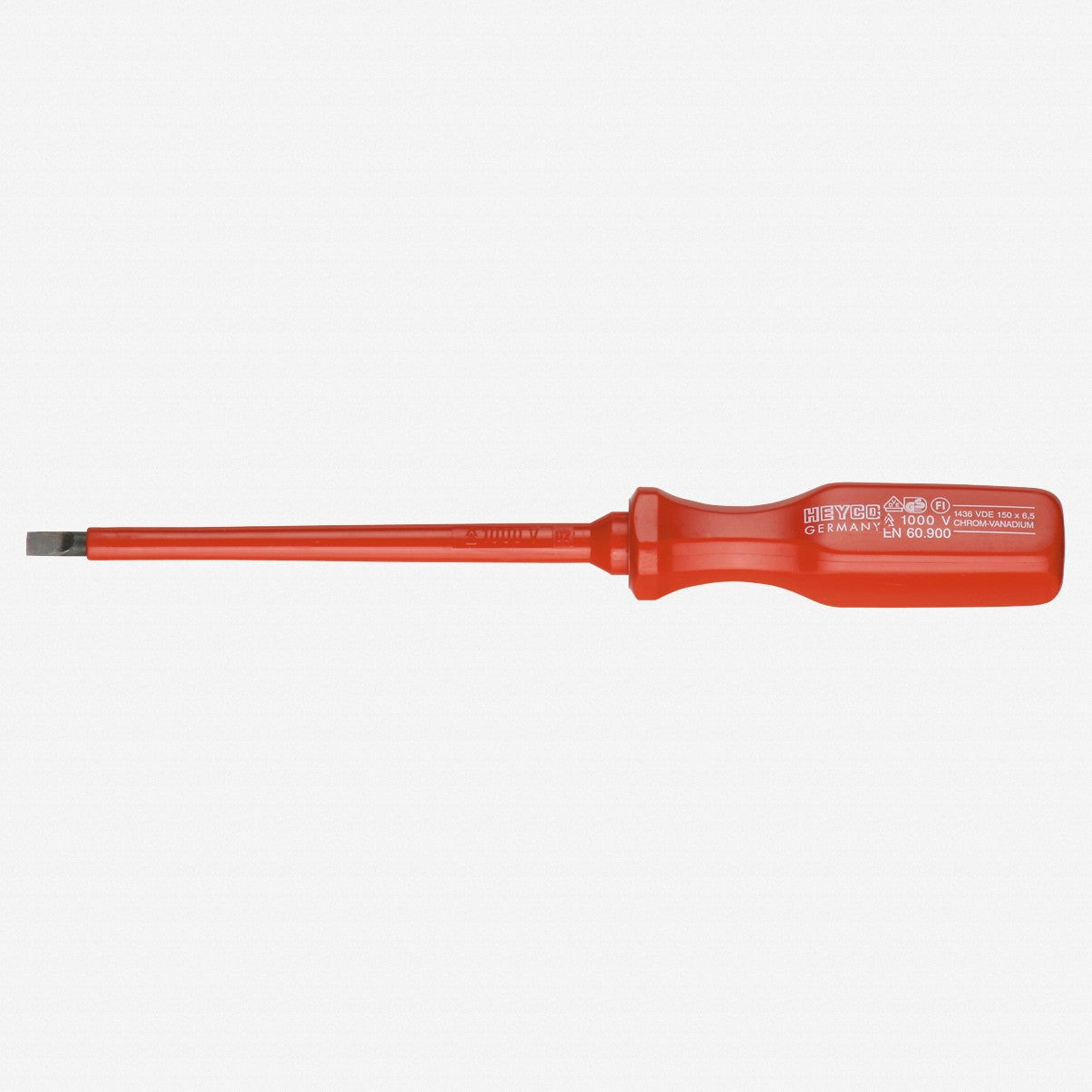 Heyco Insulated VDE Slotted Screwdriver, 4.0mm