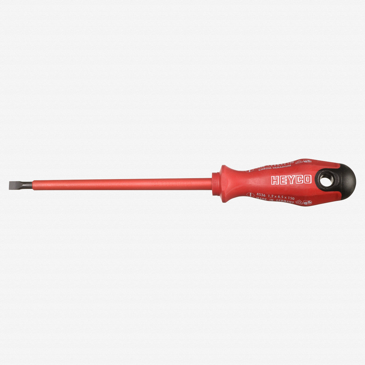 Heyco Insulated VDE Slotted Screwdriver with 2K Handle, 3.5mm