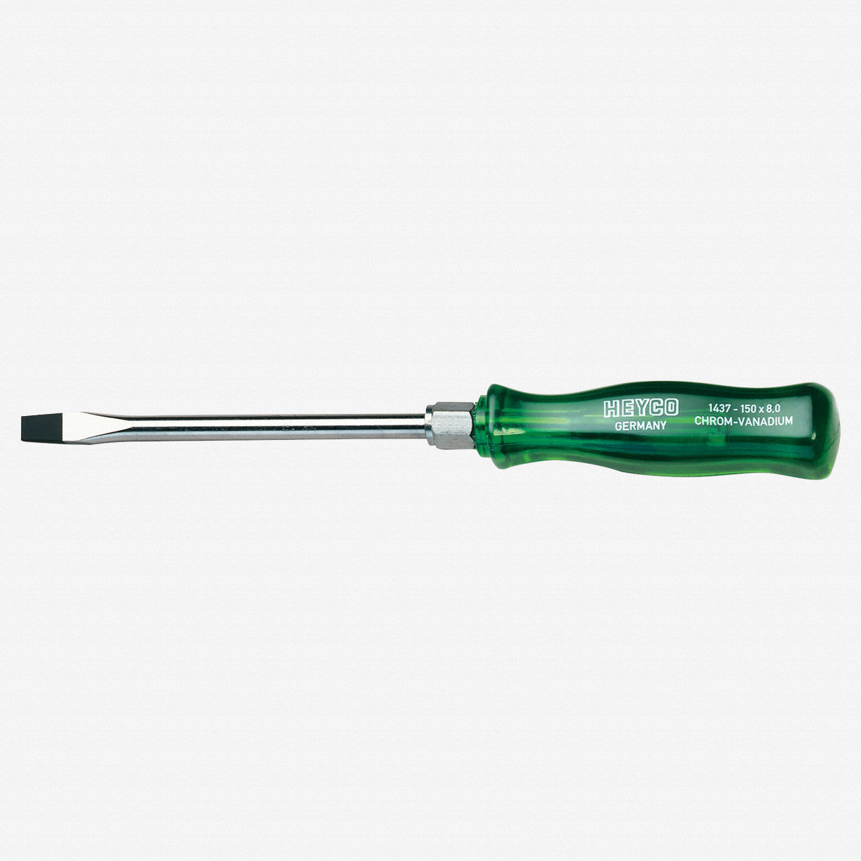 Heyco Slotted Engineers' Screwdriver with Acetate Handle, 5.5mm with Hex Bolster