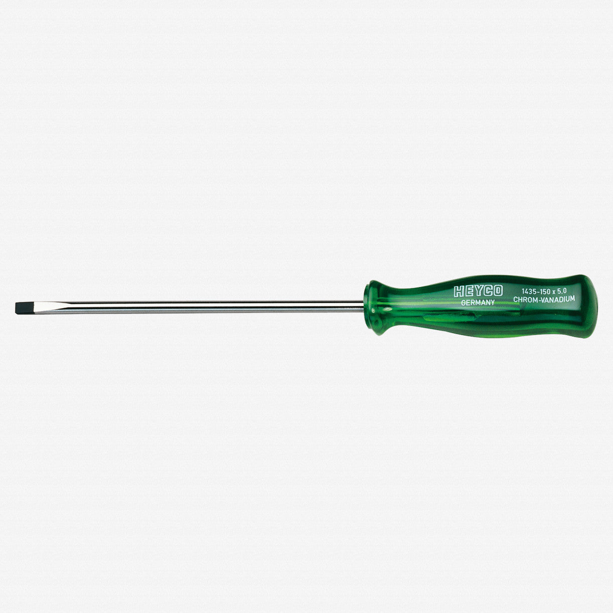 Heyco Slotted Screwdriver with Acetate Handle, 5.0 x 175mm