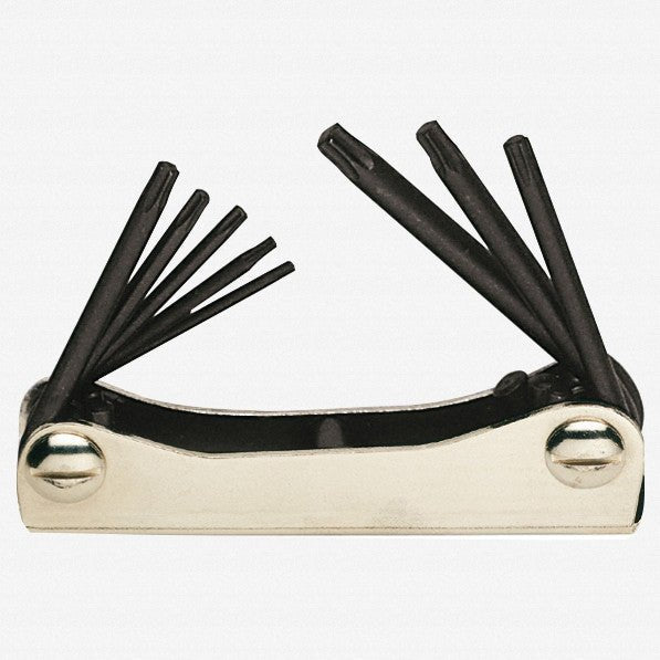Heyco TORX L-key Folding Set in Metal Holder, 8 Pieces
