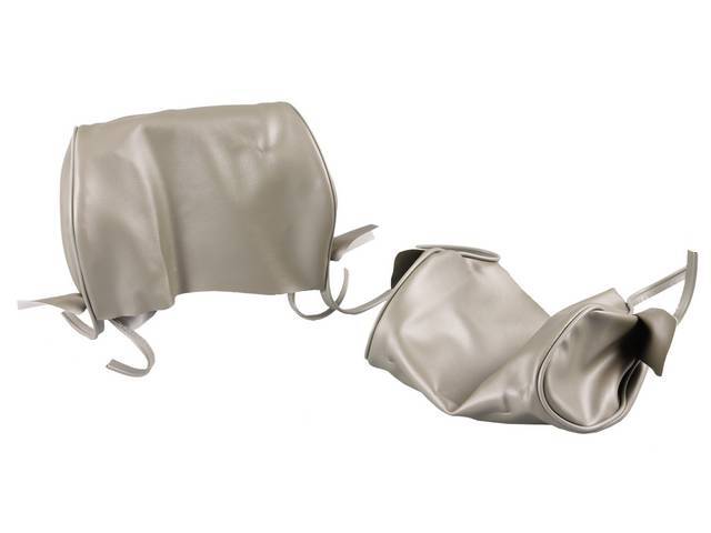 Headrest Covers, Front Seat Back, Light Ivy Gold