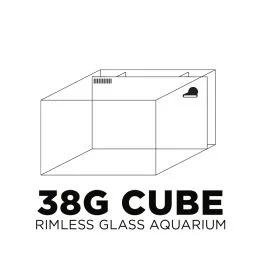 IceCap 38 Gallon Cube AIO Rimless Glass Aquarium