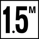 Inlays Number 1.5M Only 6 x 6 Tile 4″ Lettering C622715 (Skid Resistant)