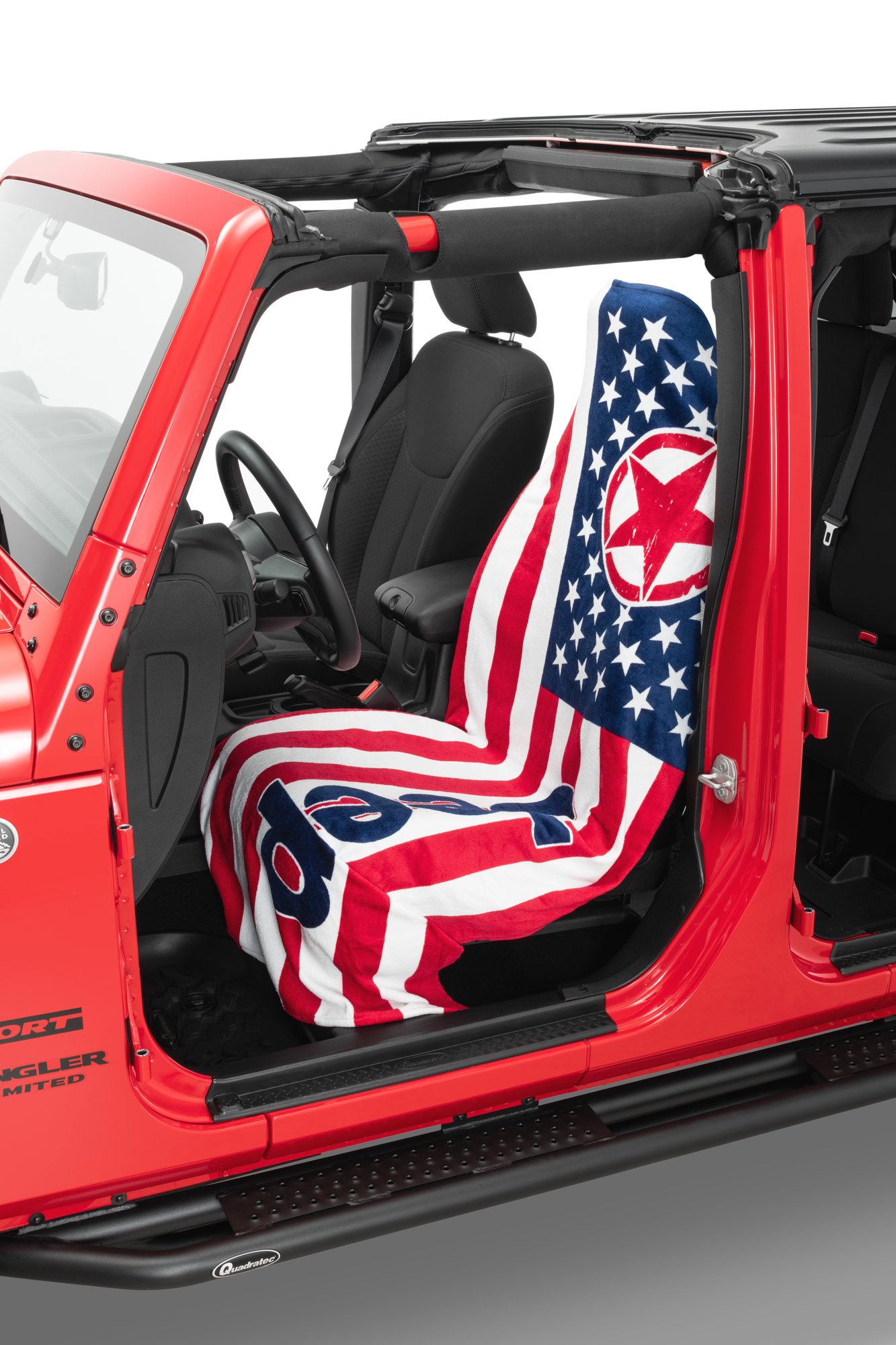 Insync Cabana Stripe Jeep Logo Beach Towel 2 Go