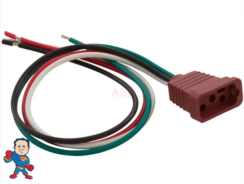 J&J Brown Molded Receptacle for 2-Speed Pump Control Side 14/4 Wire Mini Connector