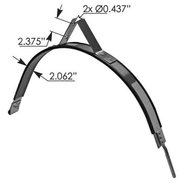 Kenworth 24 Inch Fuel Tank Strap With Step Bracket Replaces K84-1013-005P