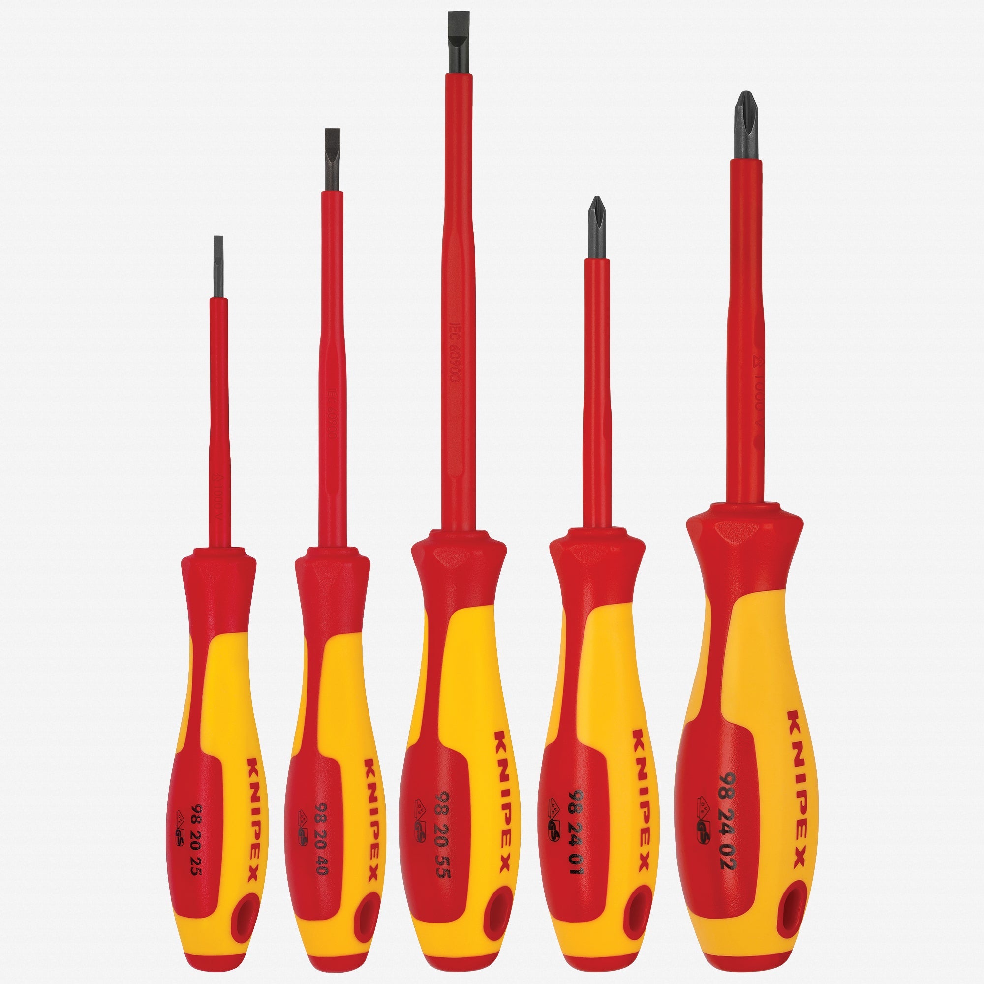 Knipex Insulated VDE Screwdriver Set, 5 Pieces