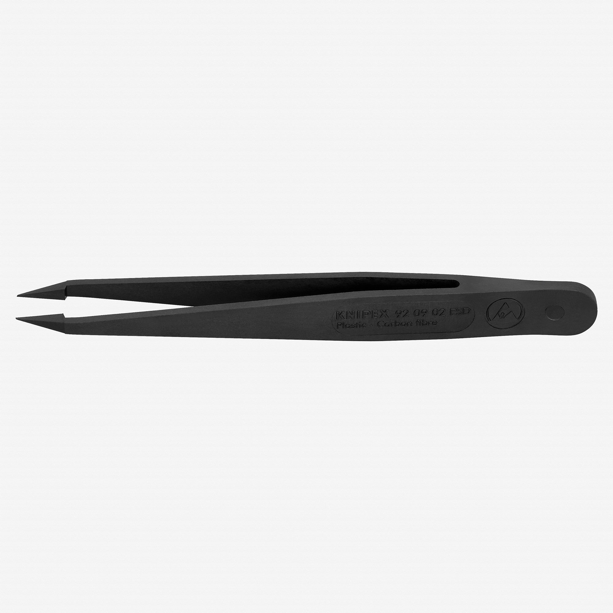 Knipex Plastic Gripping Tweezers, Needle Point Tips, 4.5"