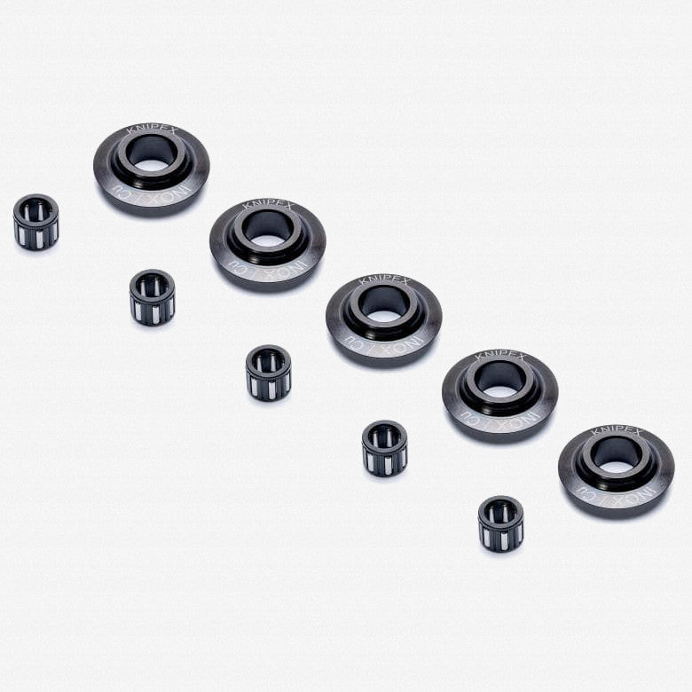 Knipex Replacement Cutting Wheels + Needle Bearings for TubiX Pipe Cutter, 5 Pack
