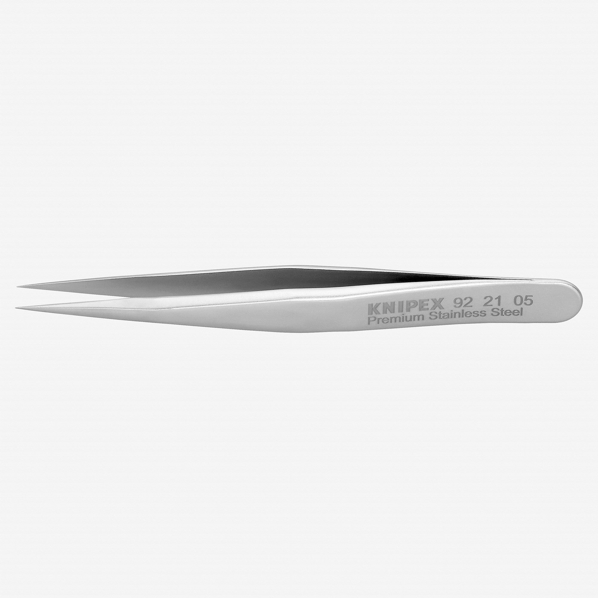 Knipex Stainless Steel Gripping Tweezers, Needle-Point Tips, 2.75"