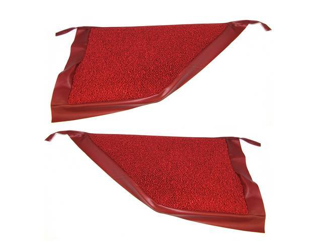 Kick Panel Carpets, Raylon Weave, Red