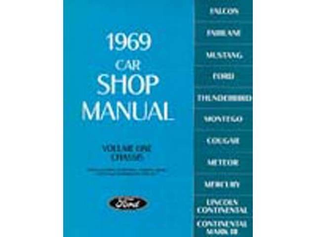 SHOP MANUAL, PRINTED, 1969 FORD MERCURY CAR