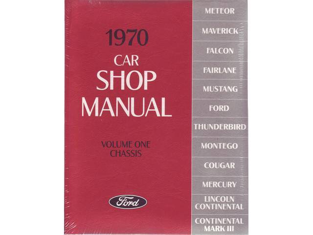 SHOP MANUAL, PRINTED, 1970 FORD MERCURY CAR