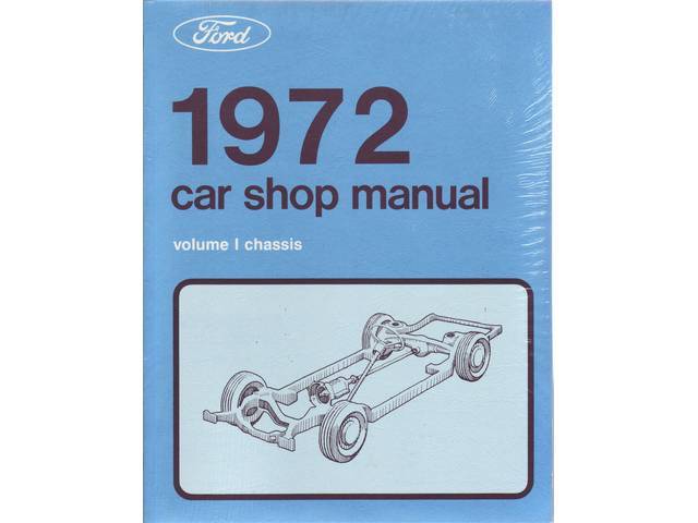 SHOP MANUAL, PRINTED, 1972 FORD MERCURY CAR