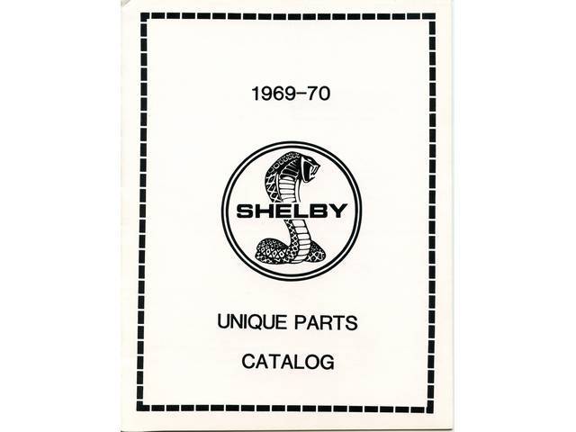 1969-70 Shelby Mustang Unique Parts Manual