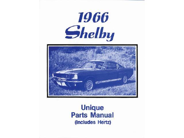 1966 Shelby Mustang Unique Parts Manual