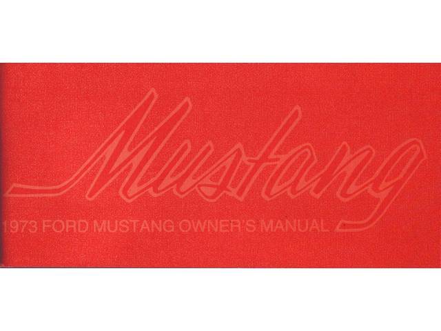 1973 Mustang Owners Manual