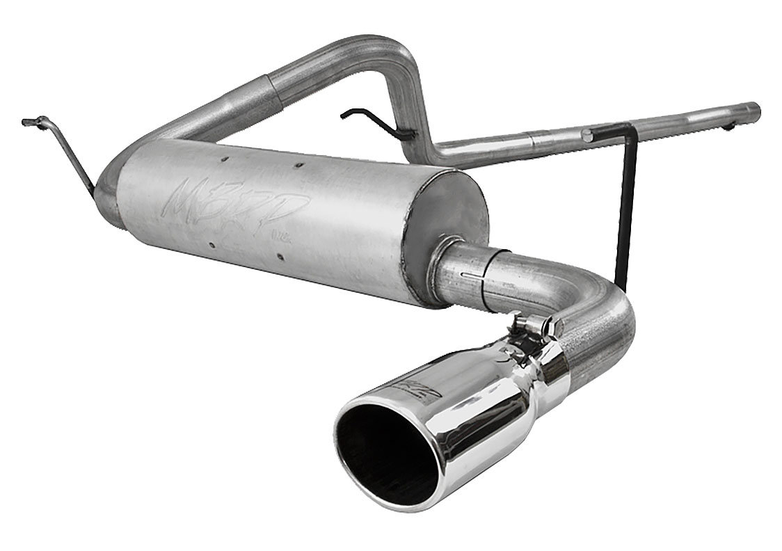 MBRP S5502AL Installer Series Cat Back Exhaust System in Aluminized Steel for 07-11 Jeep Wrangler Unlimited JK 4 Door with 3.8L V6 Engine