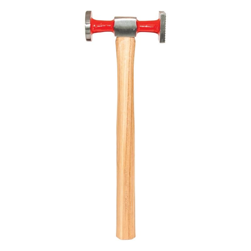 AES Industries Heavy Shrinking Hammer 304, 15.2 oz 13 in Steel Head Polished, Hickory Handle