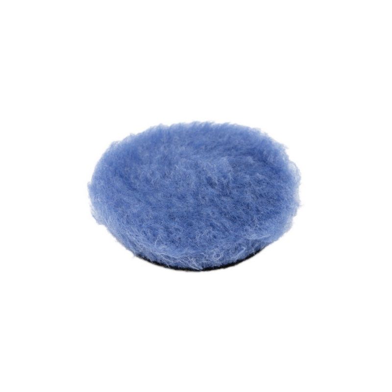 AES Industries Mini Heavy Cut Hybrid Pad 37130, 3-1/2 in Diameter, Blue, Hook and Loop Attachment