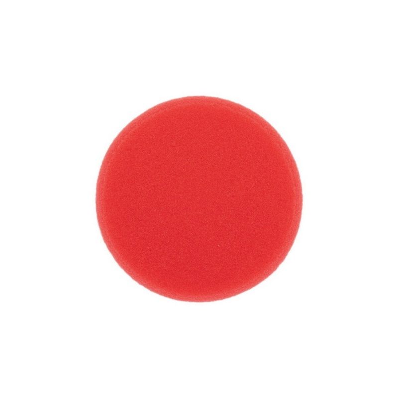 AES Industries Mini Final Finishing Buffing Pad 37150, 3-1/2 in Red, Hook-and-Loop