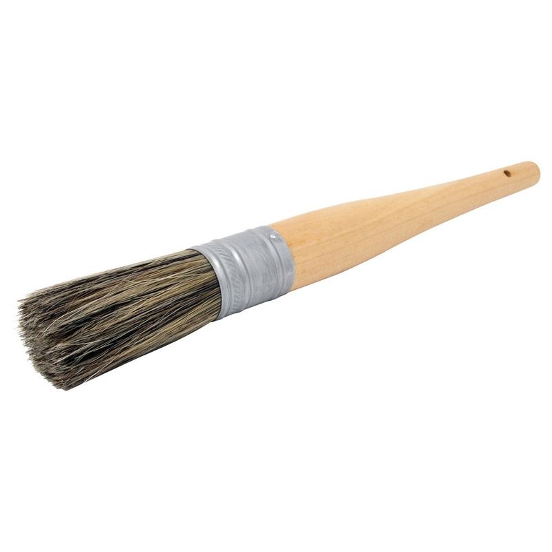 AES Industries 544 Automotive Cleaning Brush, 10-1/2 in, Hog Hair Bristles, Wood Handle