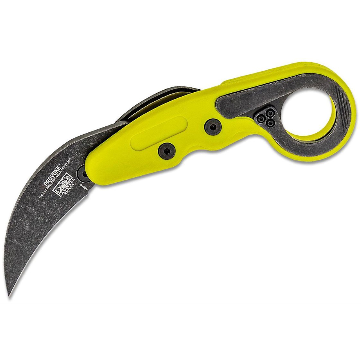 Columbia River Knives Provoke Folding Knife 4041G Electric Green Grivory Handle with Stonewash Blade