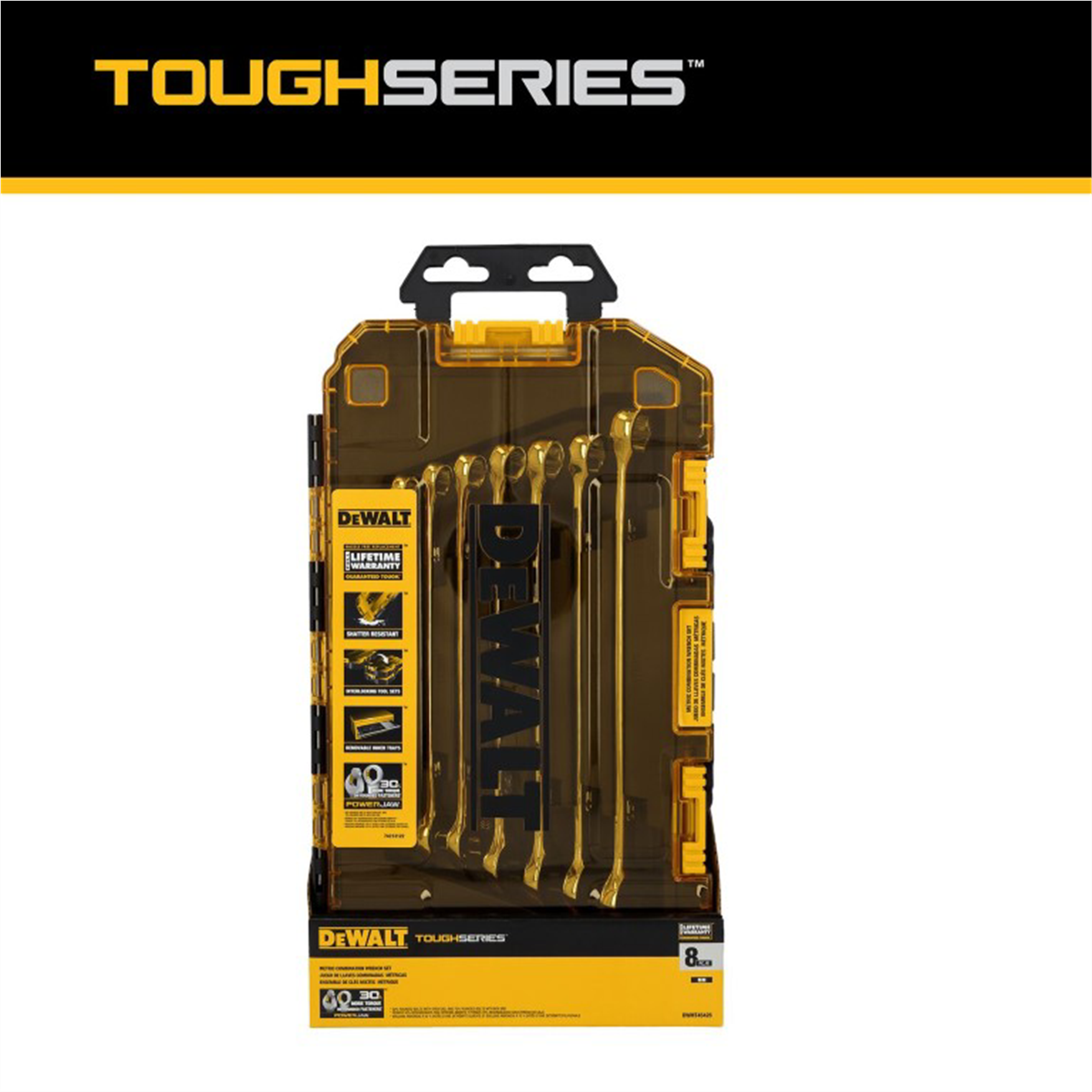 DeWALT Metric Combination Wrench Set DWMT45426 - 8-Piece Tough Box Included
