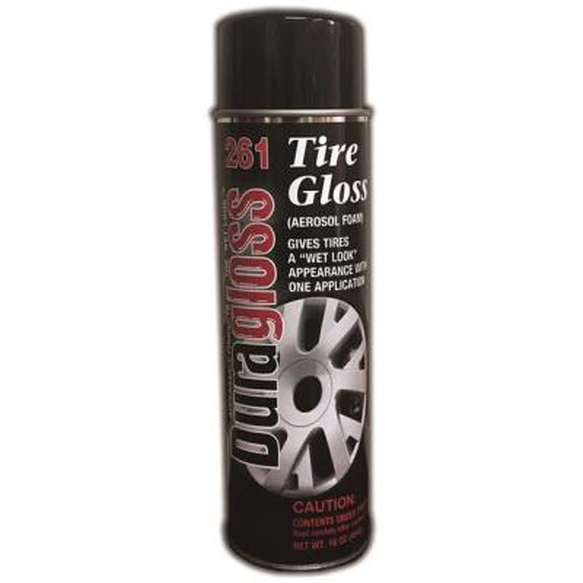 Duragloss Tire Gloss 261 - 16 Oz Aerosol Foam High-Gloss Finish