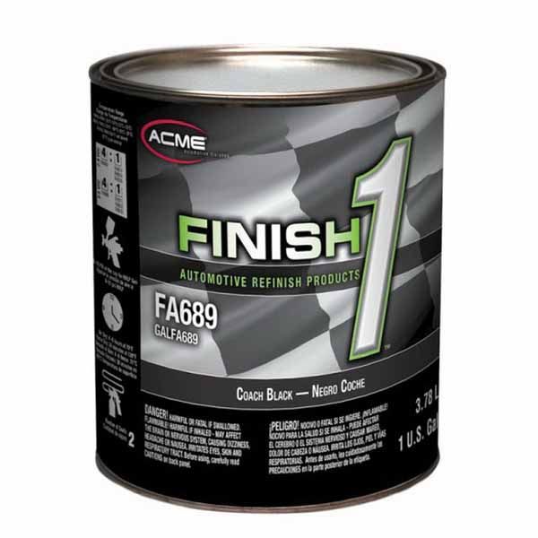 Finish 1 FA689-1 Performance Enamel Coat Coach Black 1 Gallon Can