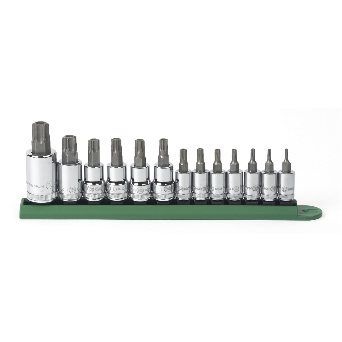 Gearwrench 80725 Tamper-Proof Torx Bit Set, 13-Piece, S2 Steel, Rail Storage