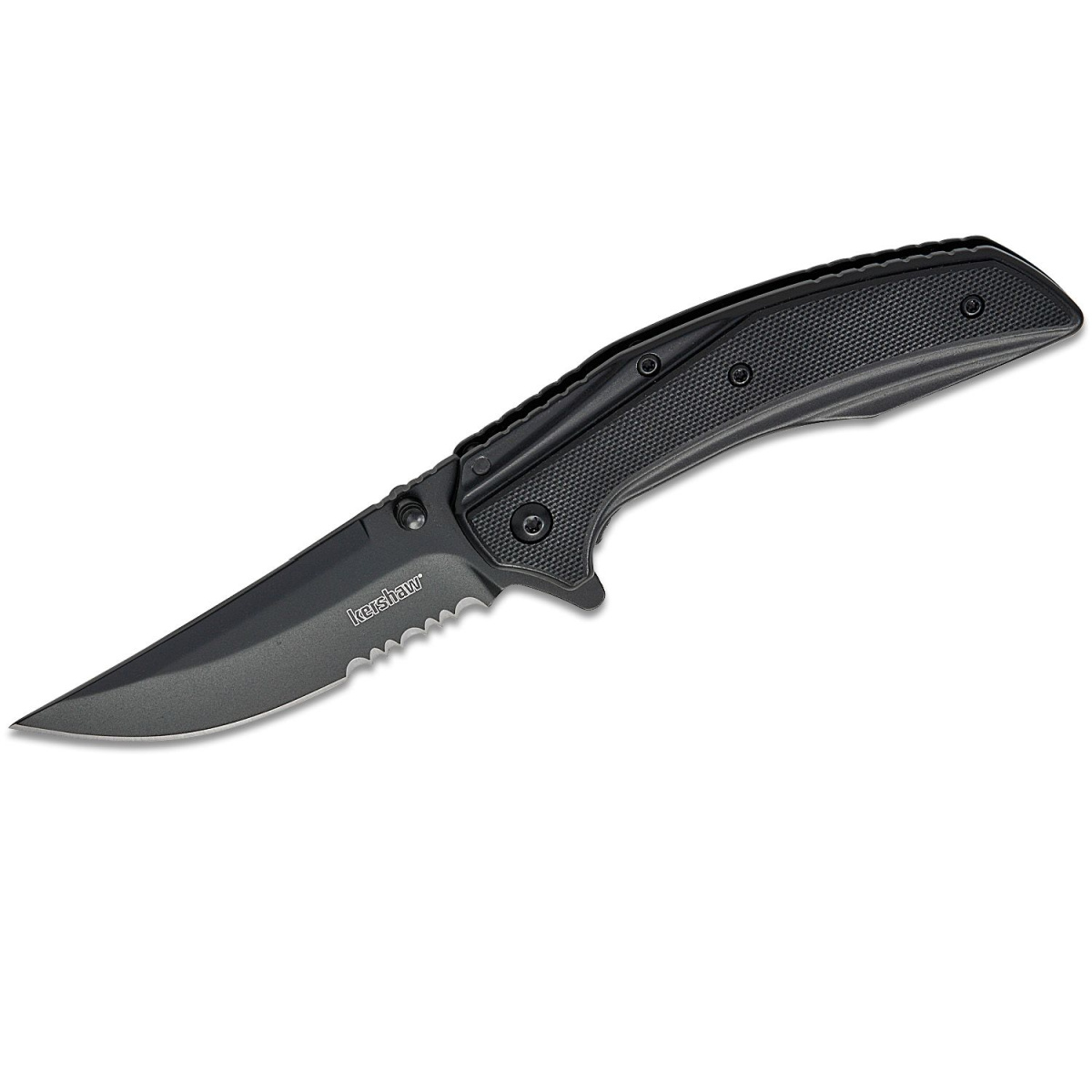 Kershaw Outright Frame Lock Trailing-Point Pocket Knife - Model 8320BLKST, Black PVD Coating