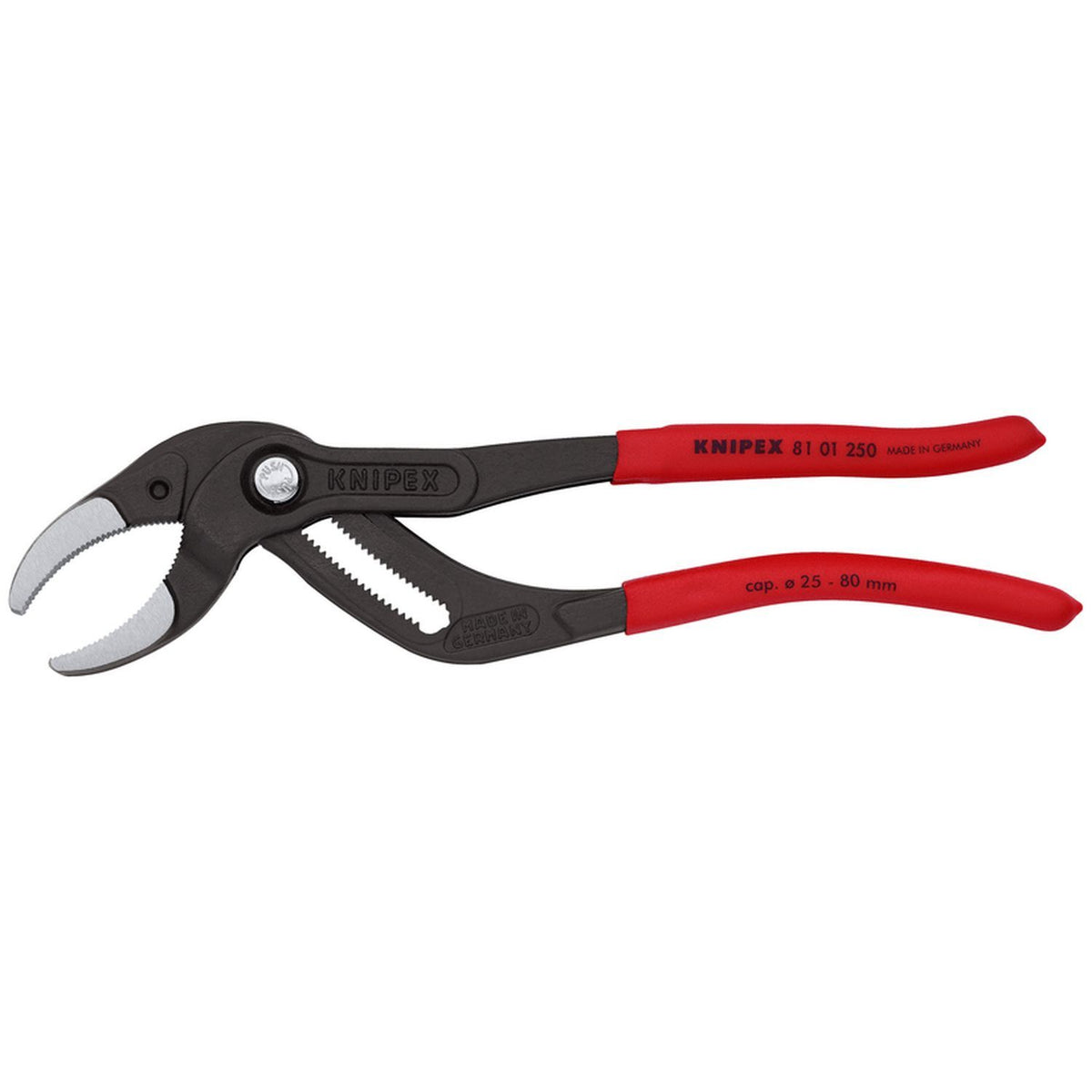 Knipex 8101250 Pipe Gripping Pliers 10 in with Serrated Jaws and Non-Slip Plastic Handles