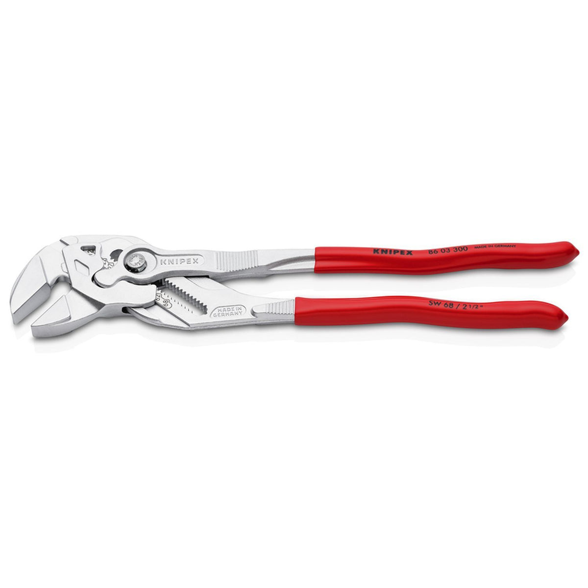 Knipex 8603300 Pliers Wrench, 12 in Plastic Coated Handles with Laser-Etched Scale