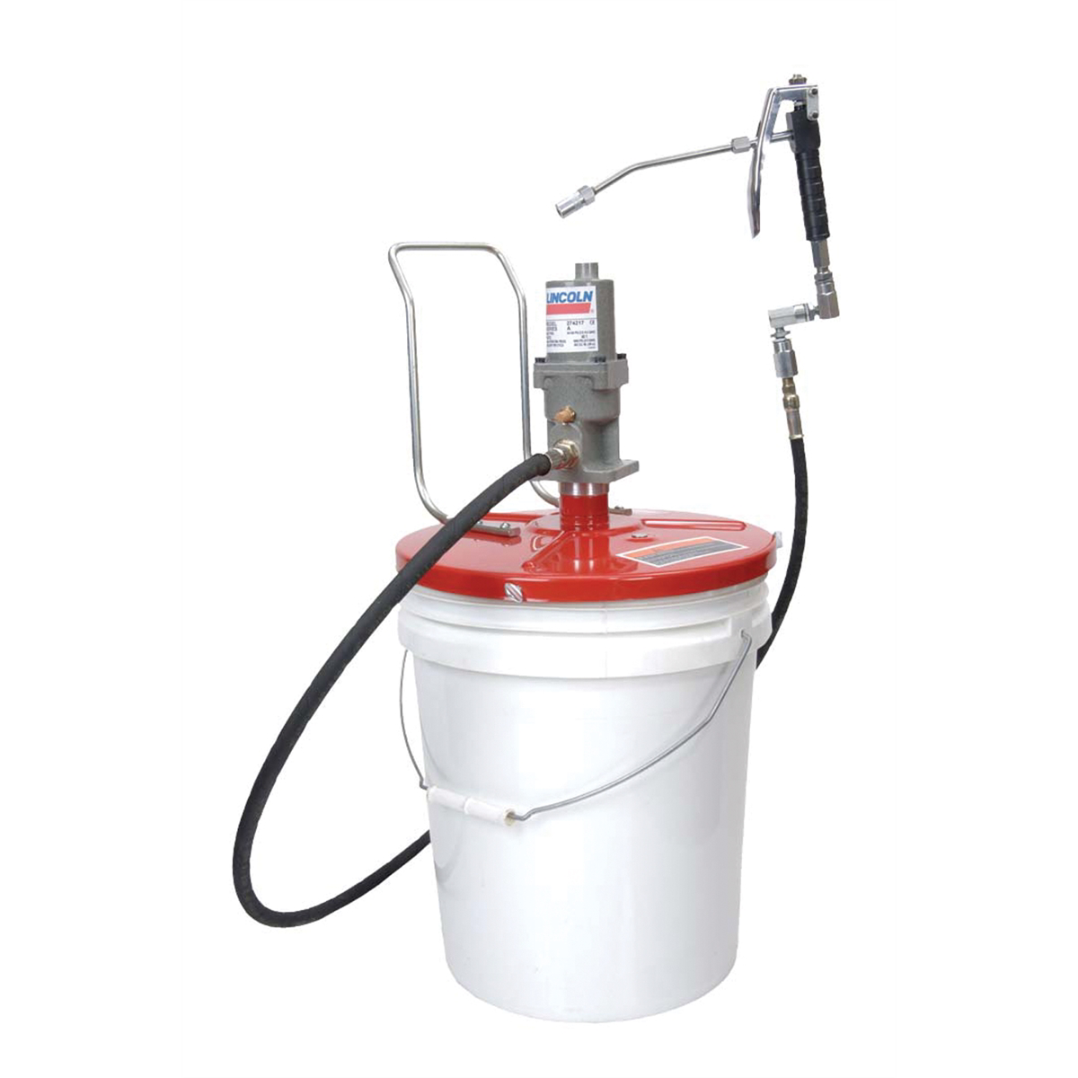 Lincoln Industrial Portable Pneumatic Grease Pump, Fits 25-50 lbs. Pails, 40:1 Ratio