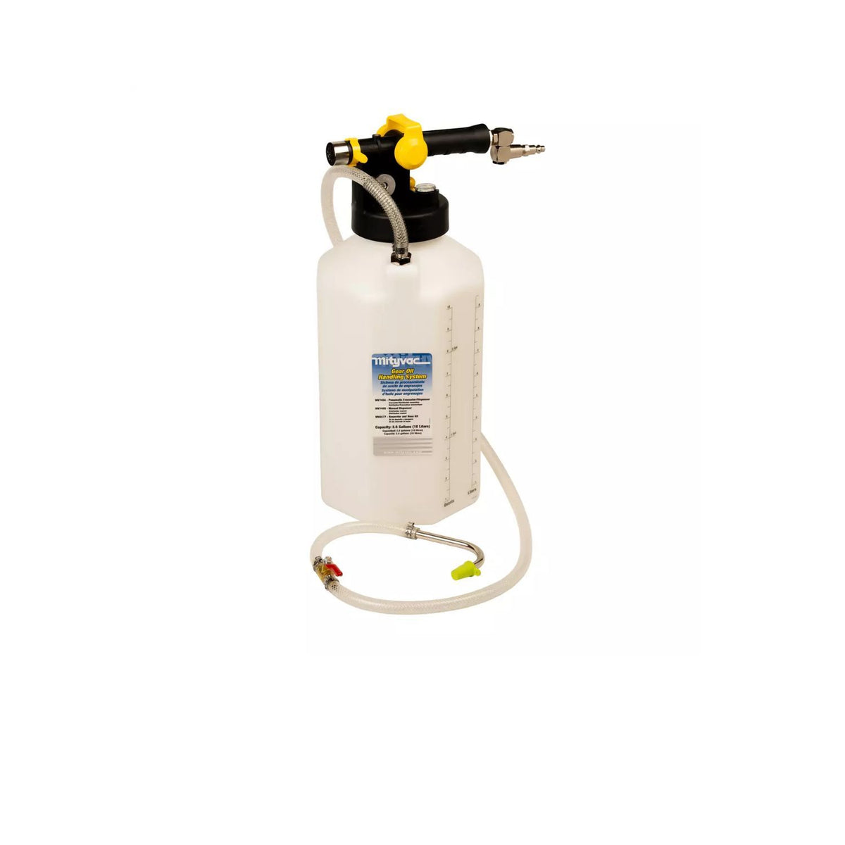 Mighty VAC MityVac MVA577 10 liter Gear oil dispense bottle with low restriction hose