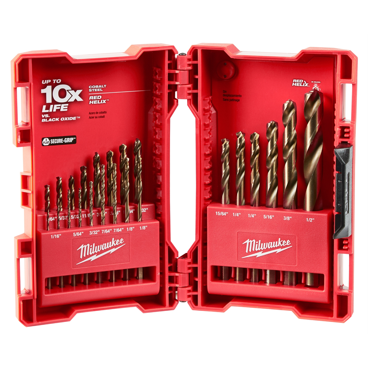 Milwaukee Red Helix Cobalt Drill Bit Set 23-Piece, Model 48-89-2338