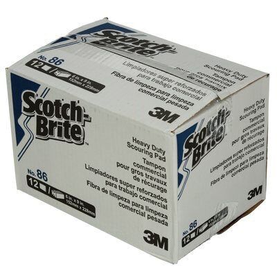 Scotch-Brite 5509 86 Series Scour Pad, Green, 6 in × 9 in, Wet/Dry