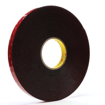 VHB 25522 Double Sided Heavy Duty Mounting Tape 15 yd x 3/4 in Black 45 mil Thickness Pack