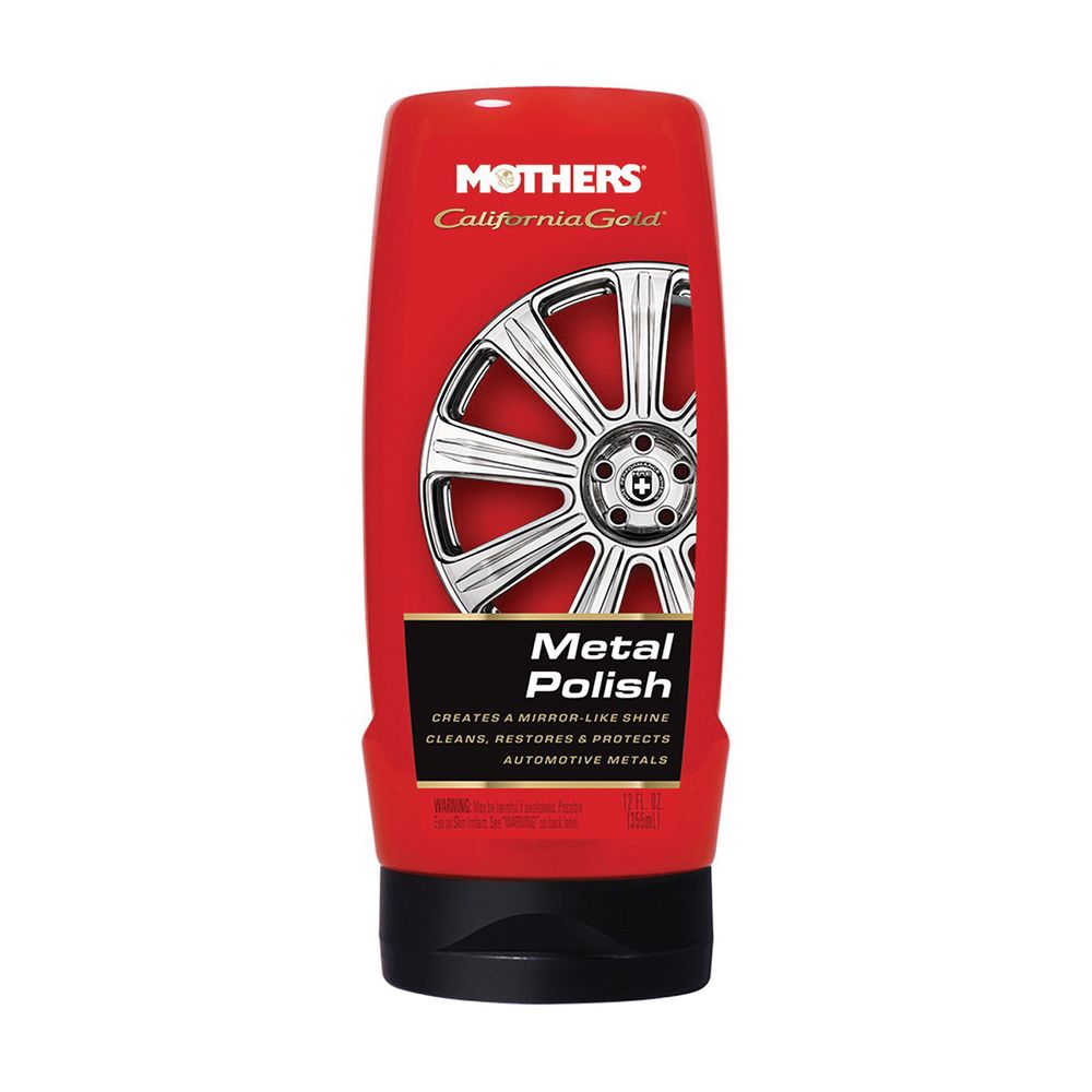 Mothers 05112 California Gold Metal Polish, White, 12 oz Bottle