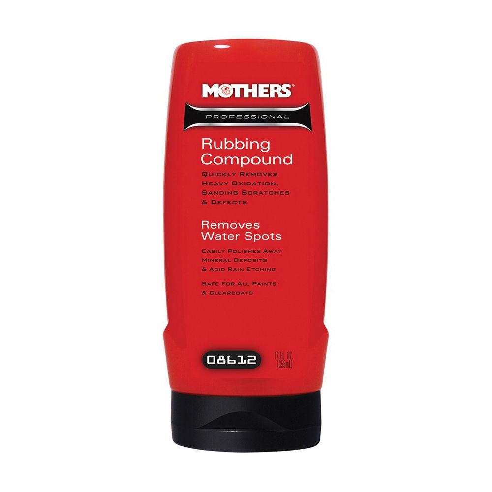 Mothers 08612 Professional Rubbing Compound, White, 12 oz Can